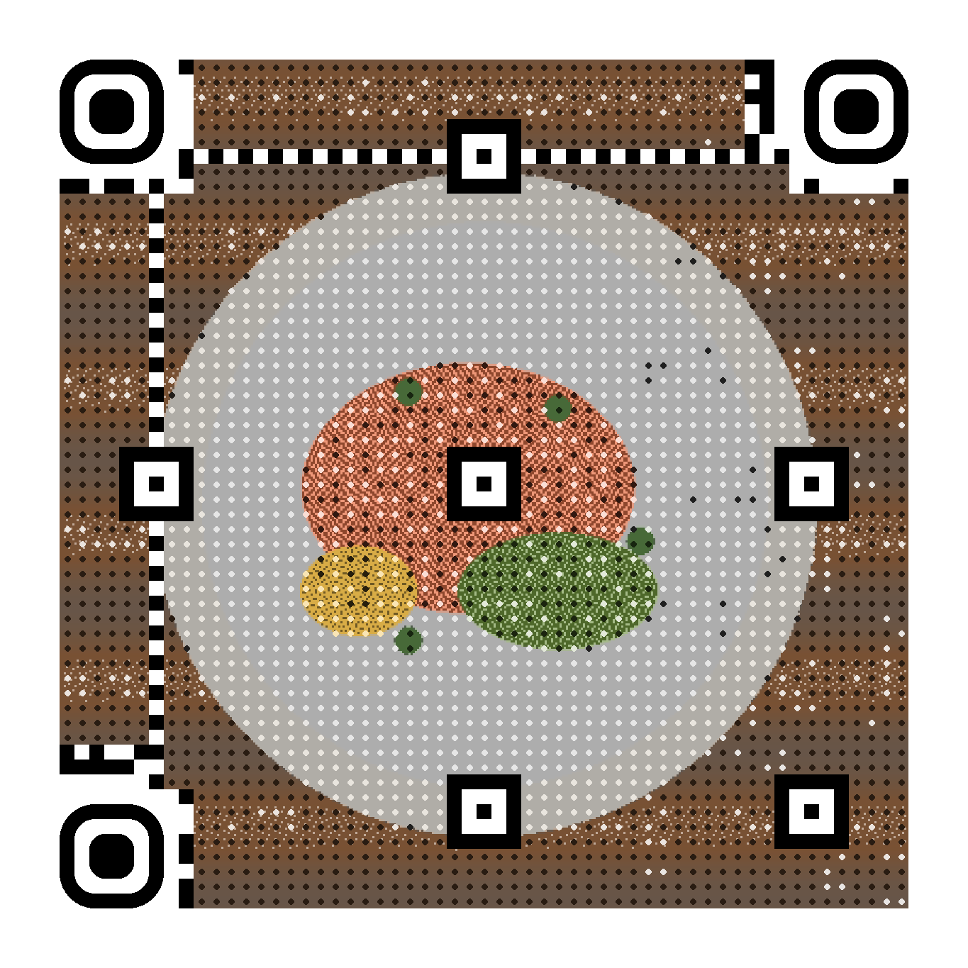 QR code scannable généré depuis la photo d'un plat dressé sur une table en bois